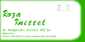 roza knittel business card